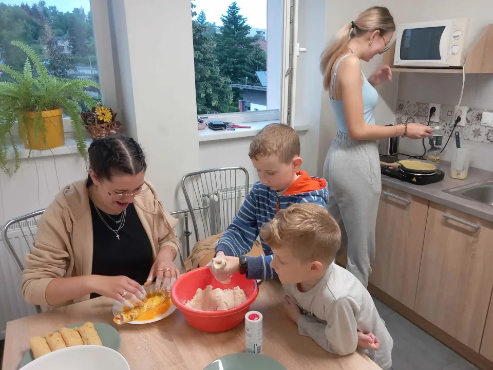 Vyprážané palacinky s hranolkymi