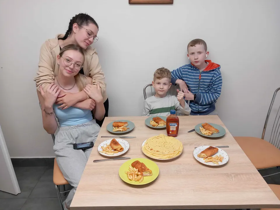 Vyprážané palacinky s hranolkymi
