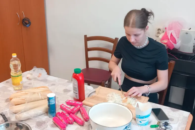 Zapekanka so syrovou omáčkou s hríbami a kečupom