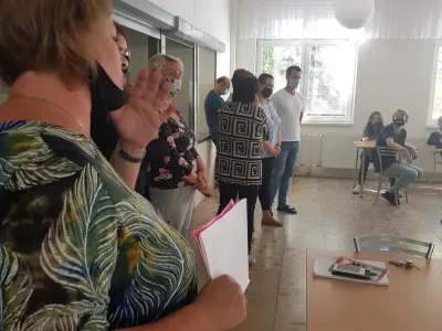 Stretnutie pani riaditeľky s prvákmi – fotografia 19